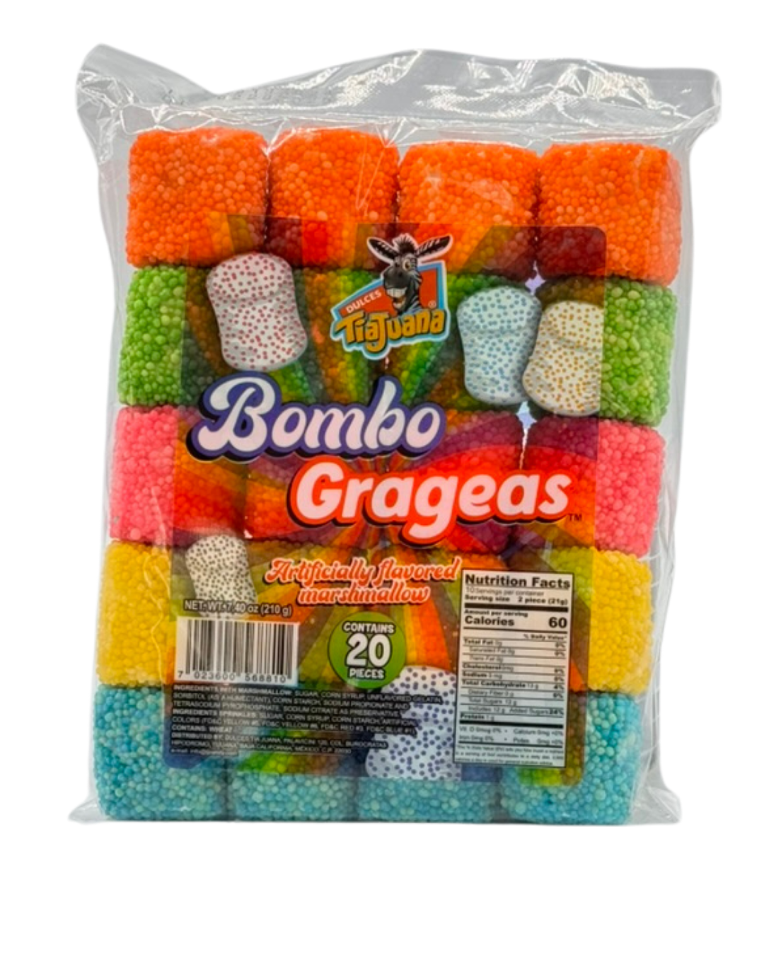 Dulces Tijuana Bombo Grageas 20uds.